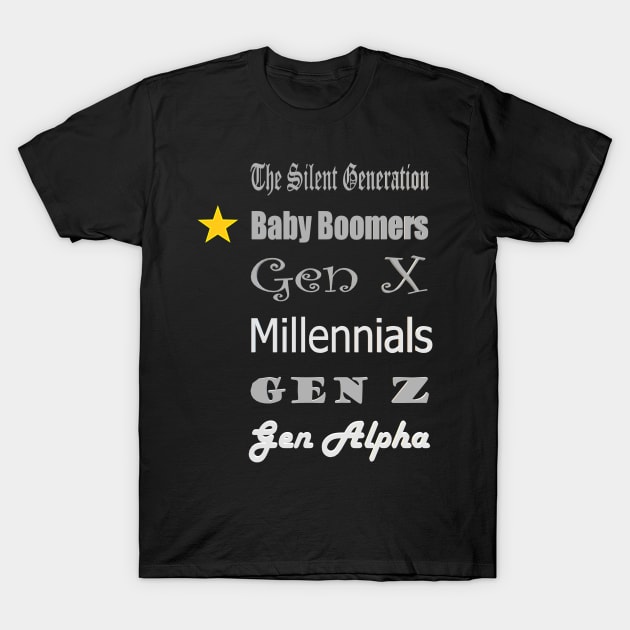 Proud Baby Boomer T-Shirt by CDUS